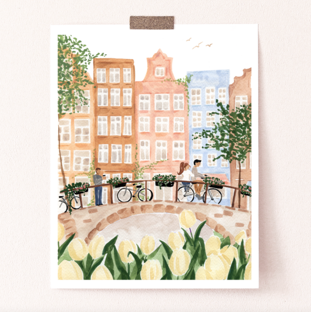 Amsterdam in Spring Art Print 11×14