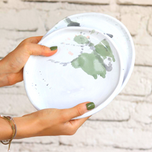 Load image into Gallery viewer, Ceramic Handmade Salad Plate in a Watercolour Aesthetic
