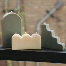 Load image into Gallery viewer, Stairs Soy Pillar Candle - Solid Colorways
